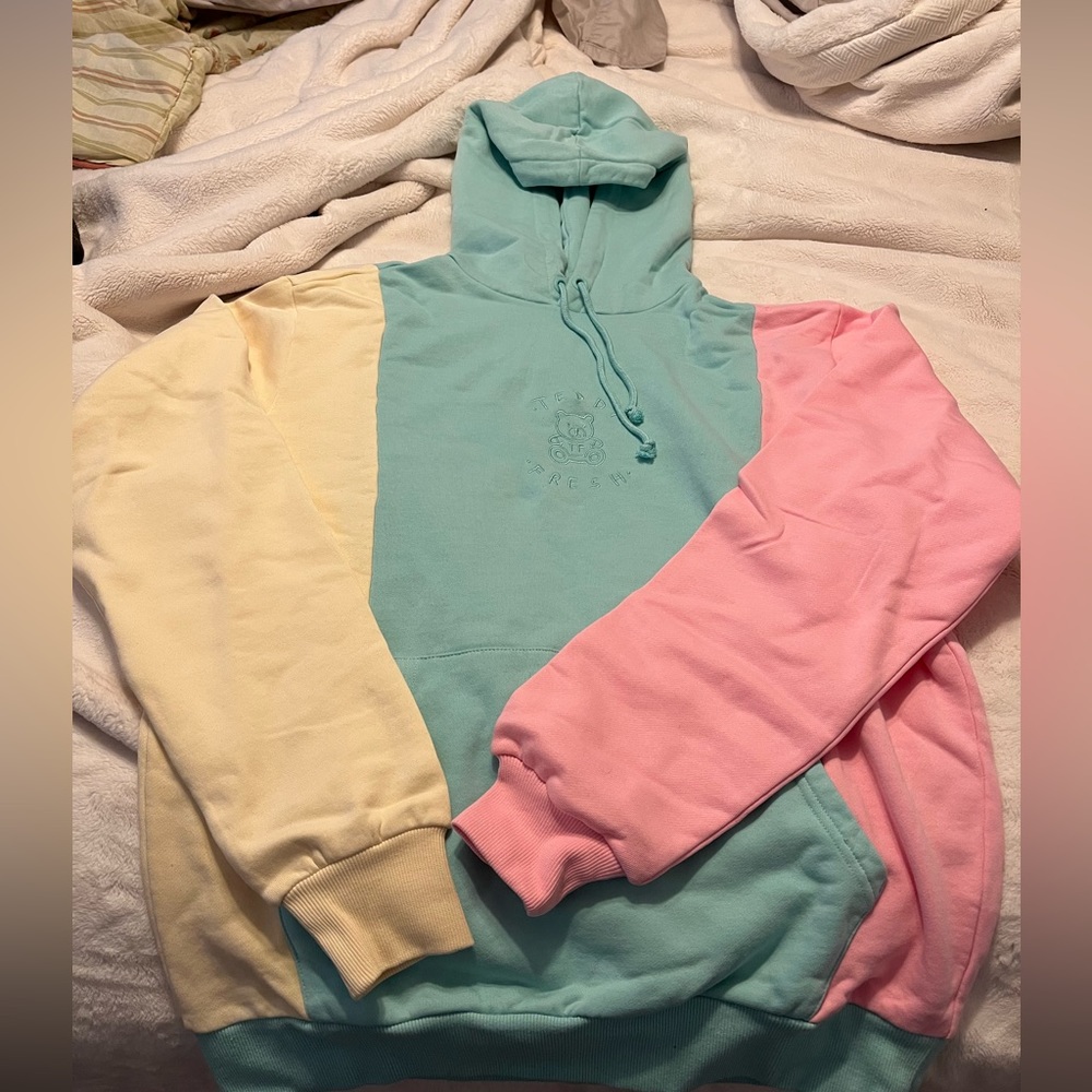 Teddy Fresh Colour Block Hoodie - Unisex - Small - NWT